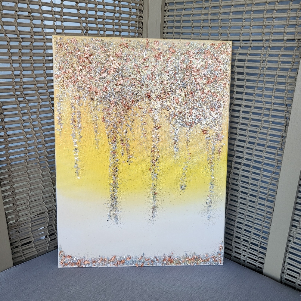 Crashed Glass Canvas Art (Handmade)